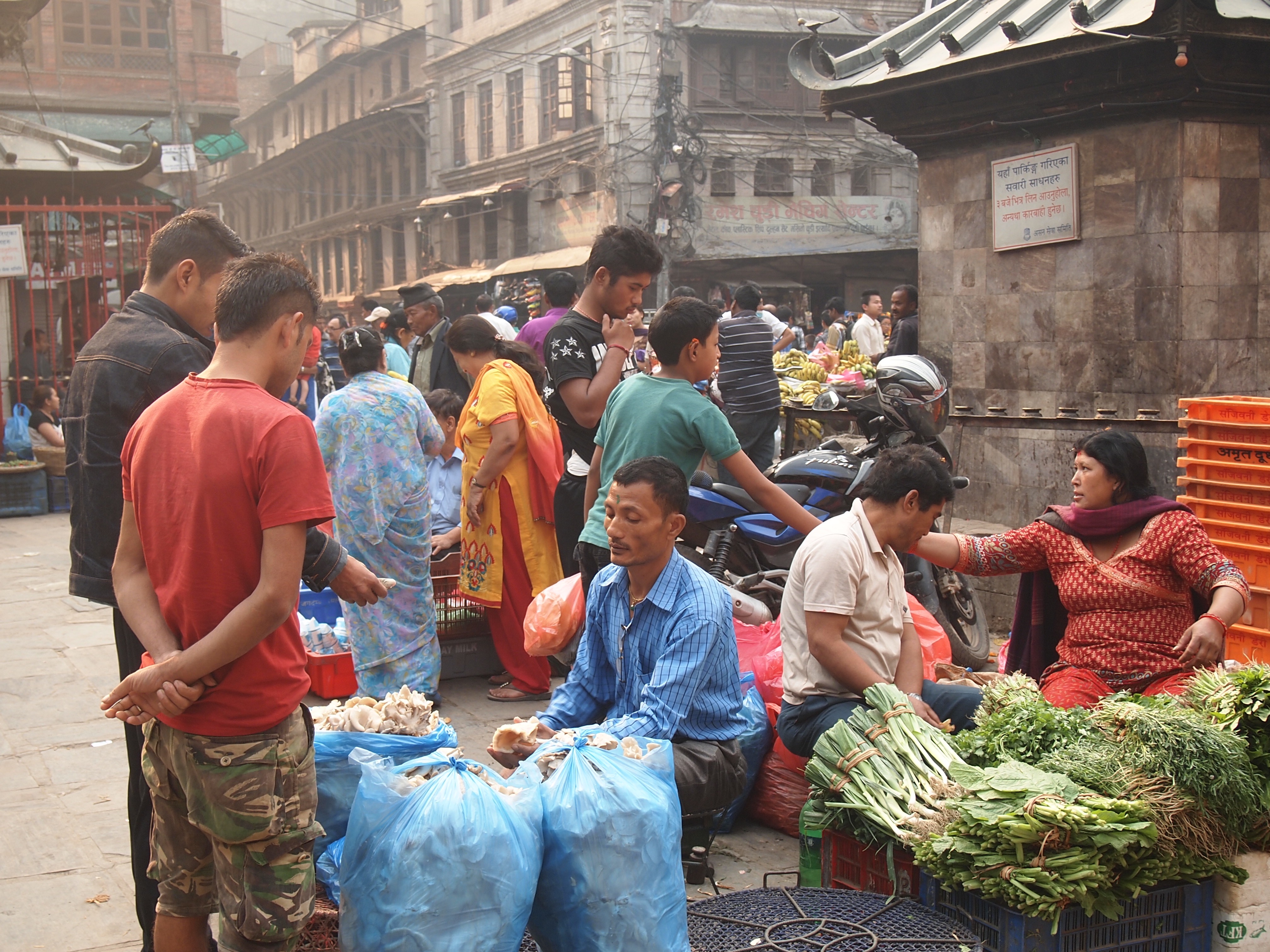 震災 １年 カトマンズ ネパール 首都 笑顔 活気 世界一周 夫婦 旅 ブログ　市場