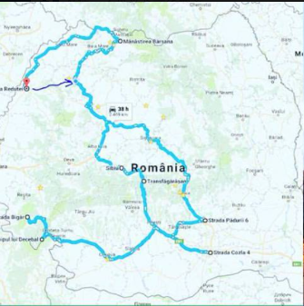 ルーマニア　地図　世界一周