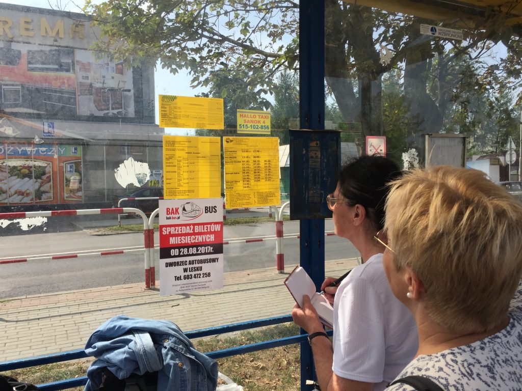 ポーランド　サノク　バス停