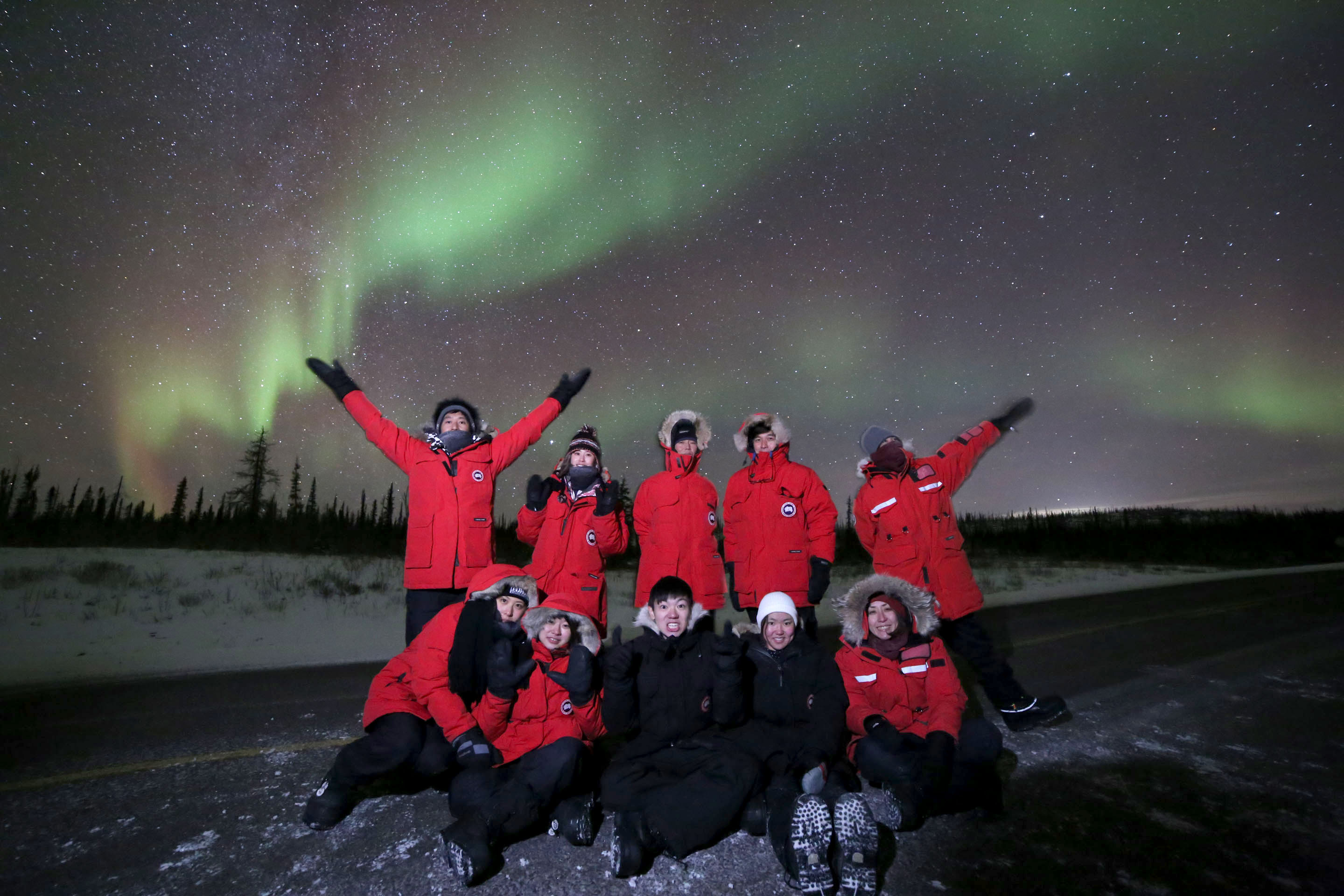 イエローナイフ　オーロラ　ツアー　世界一周　旅　ブログ　カナダ　ハンティング